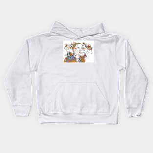 Portrait of Greta Thunberg Kids Hoodie